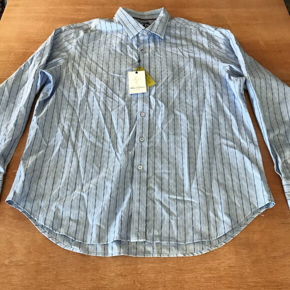 Robert Graham Classic Fit Shirt Men 2XL Blue Striped Button Up Long Sleeve 17464 - Picture 1 of 14